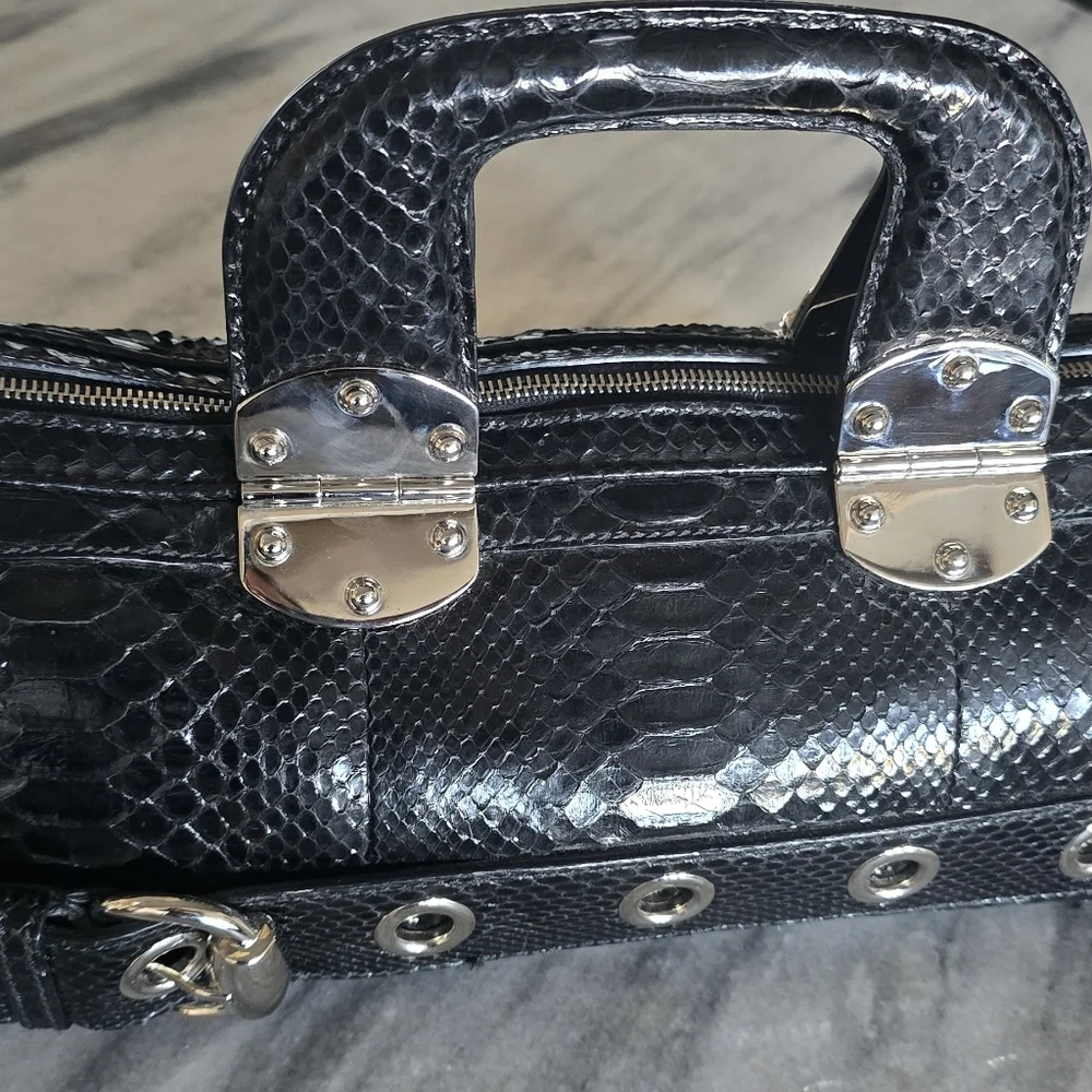 *AUTHENTIC* Gorgeous GUCCI Romy Boston Satchel - Python - Picture 15 of 15